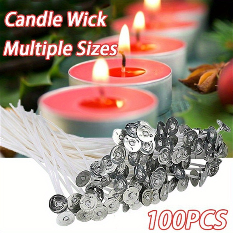 Soy Wax Pillar Blend - 100Pcs Functional Smokeless Candle Wicks -