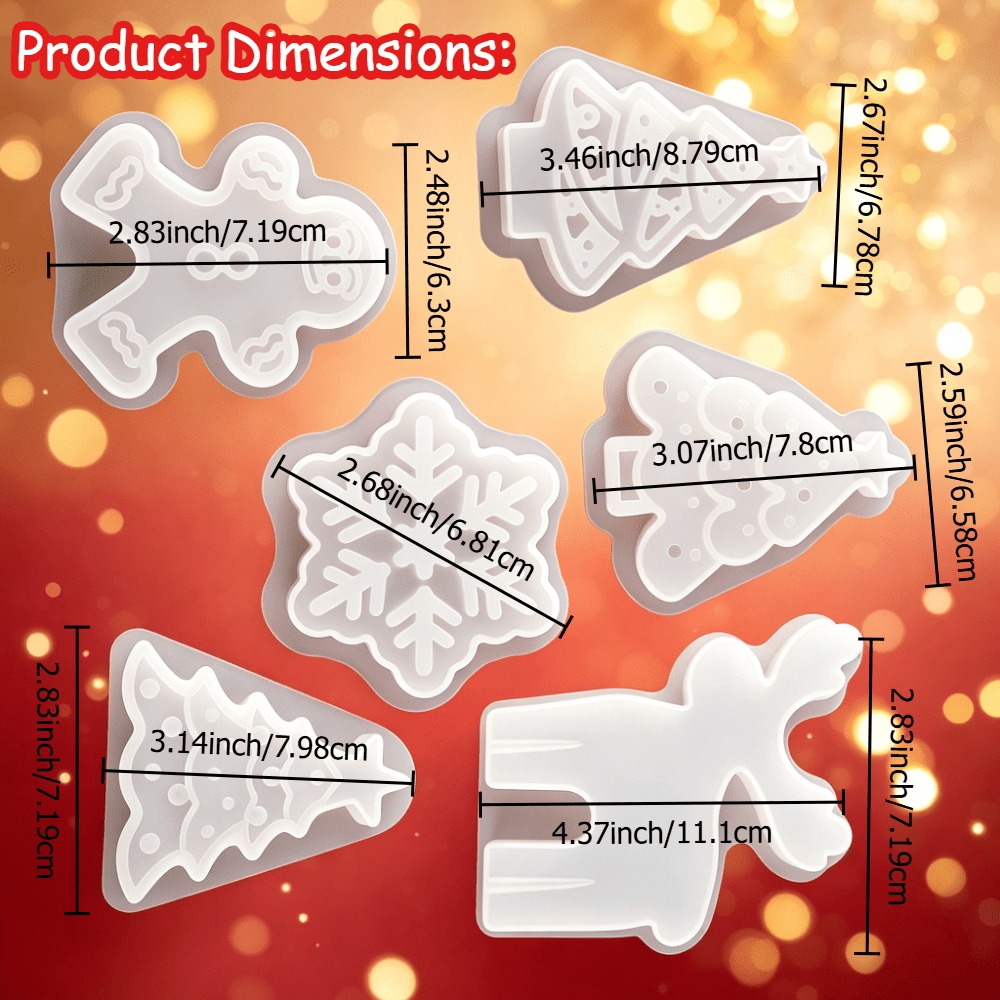 6pcs Silicone Candle Molds Chr - Candle Making Design 评论和价格