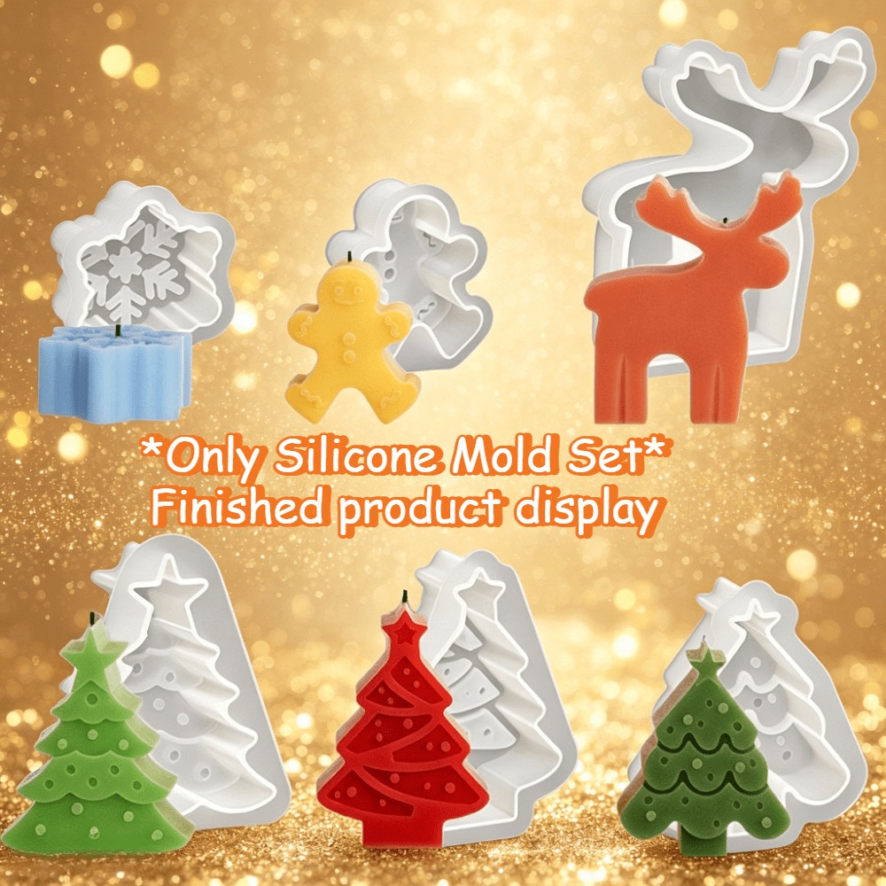 6pcs Silicone Candle Molds Chr - Candle Making Design 评论和价格