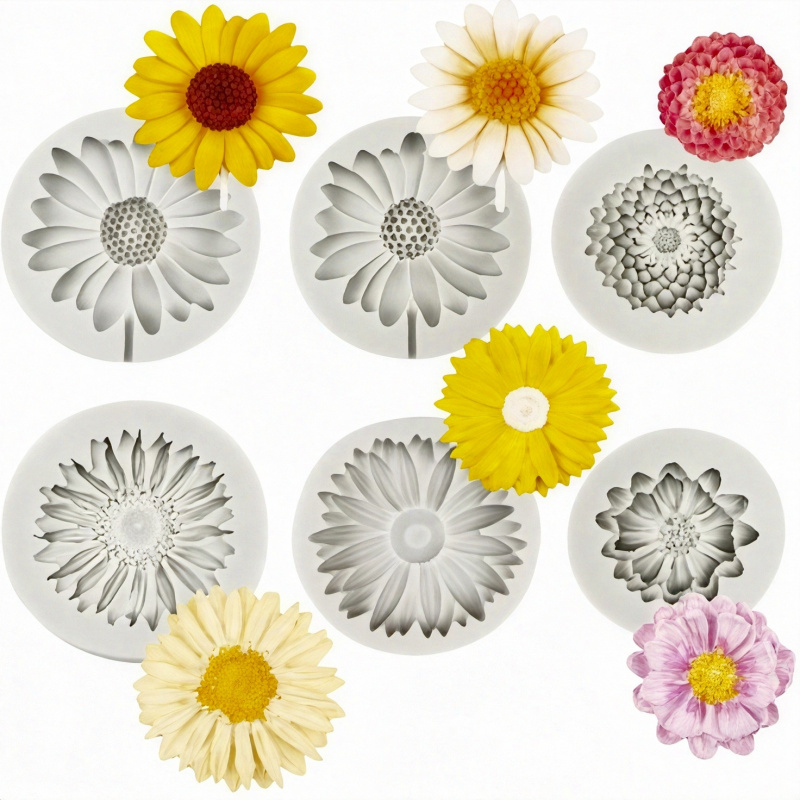 6 Pieces，Sunflower Daisy Silic - Candle Making Design 评论和价格