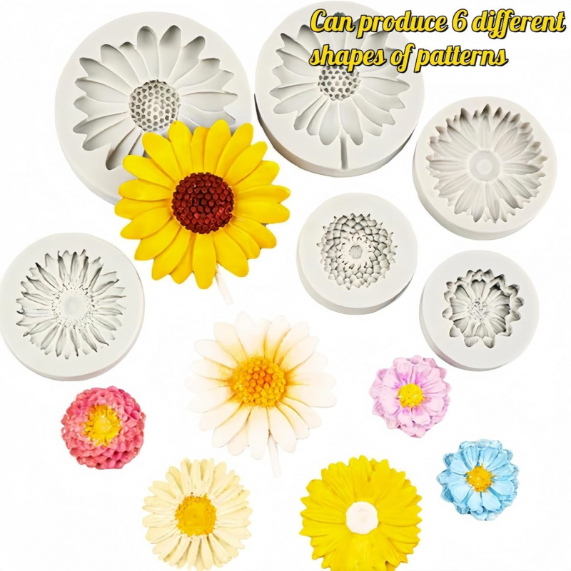 6 Pieces，Sunflower Daisy Silic - Candle Making Design 评论和价格