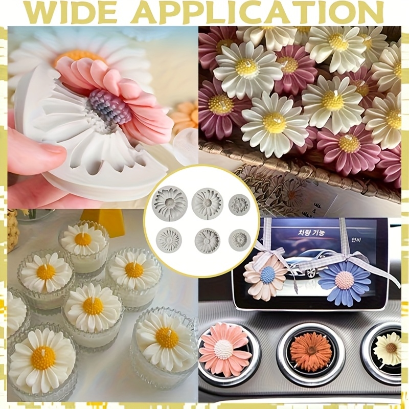 6 Pieces，Sunflower Daisy Silic - Candle Making Design 评论和价格