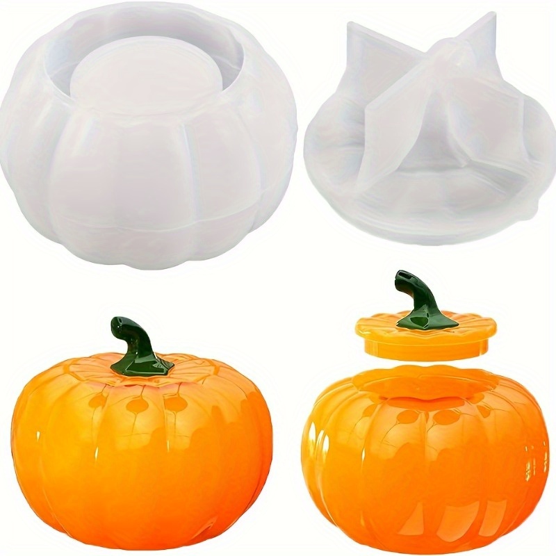 2pcs Pumpkin Jar Silicone Mold - Candle Making Design 评论和价格