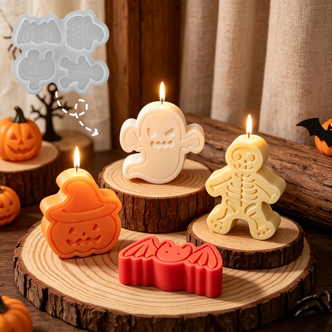 4-cavity silicone resin mold s - Candle Making Design 评论和价格