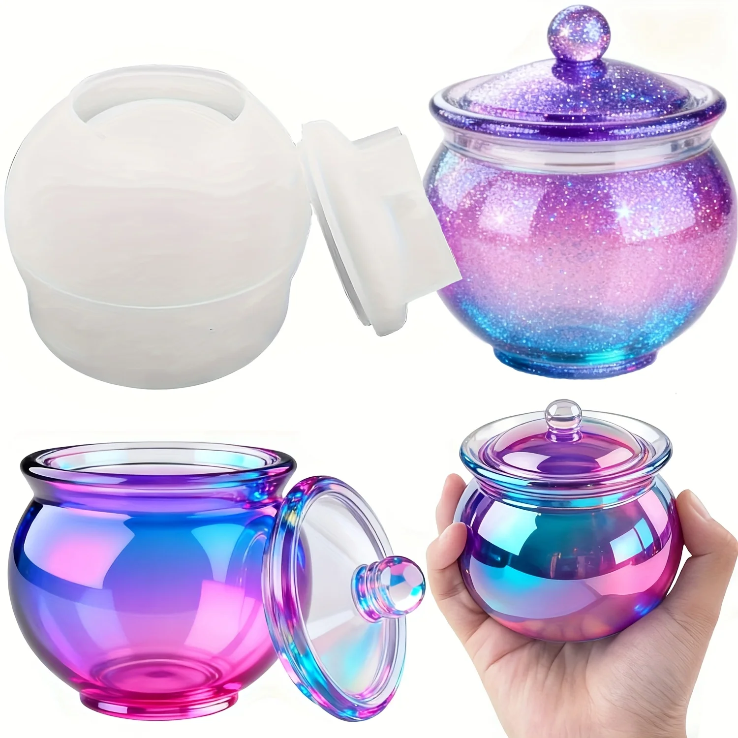1 set of round resin can molds - Candle Making Design 评论和价格