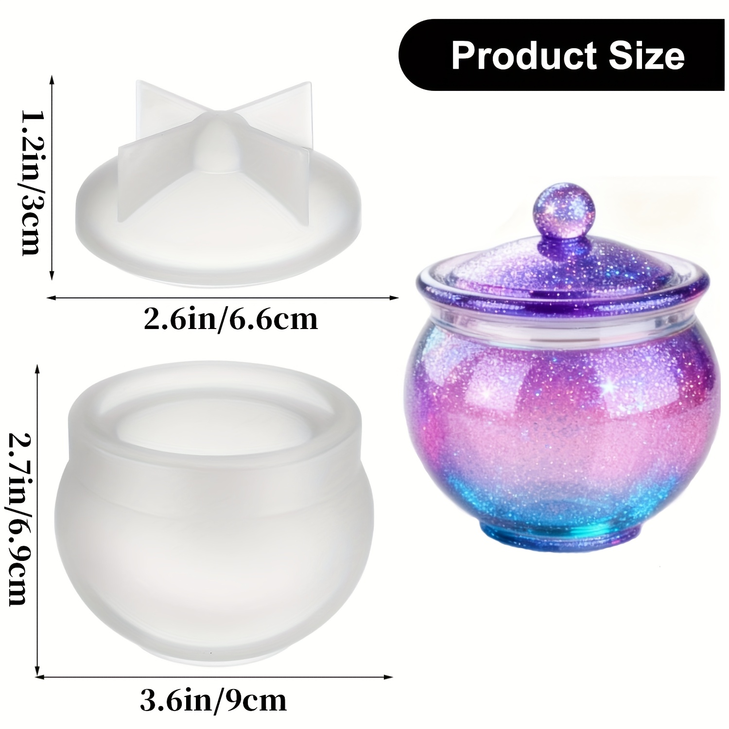 1 set of round resin can molds - Candle Making Design 评论和价格